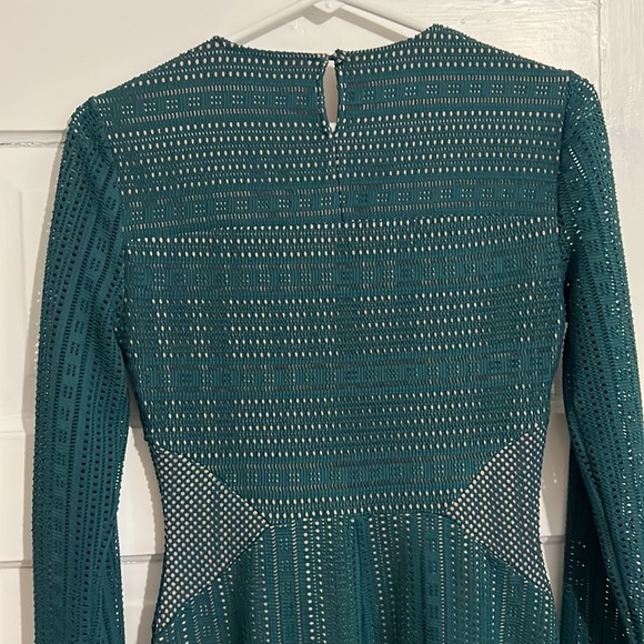 BCBG Max Azria Size XXS Green Long Sleeve Dress - Picture 3 of 3